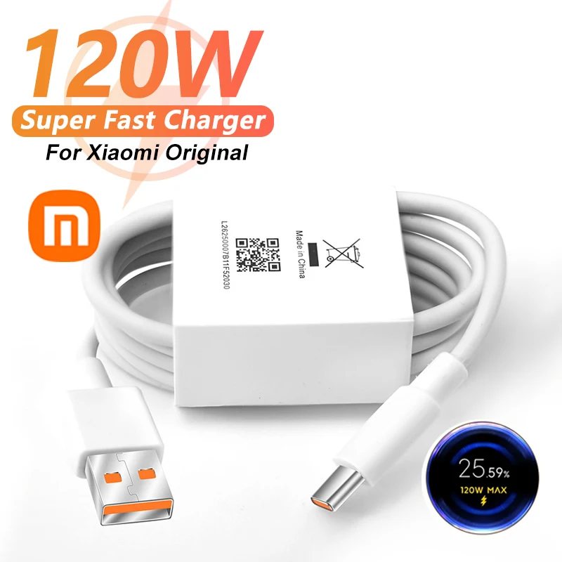 สายชาร์จเร็ว 120W USB Turbo สำหรับมือถือหลายรุ่น
