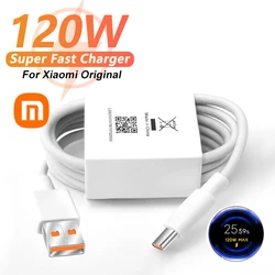 XIAOMI Original 120W USB Turbo Fast Charger with Type C Cable - 1m