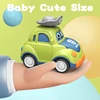 Baby Cartoon Toy Car Mini Press Go Vehicles Inertia Pull Back Cars Montessori Early Education Crawling Toys for Toddlers Boys 4