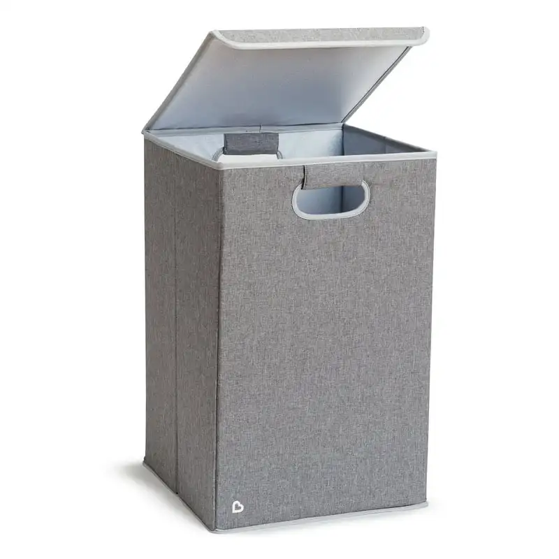

Laundry Hamper, Lightweight and Foldable, Includes Laminated Interior, Gray Lint remover washing machine Wash cloth Dog accessor