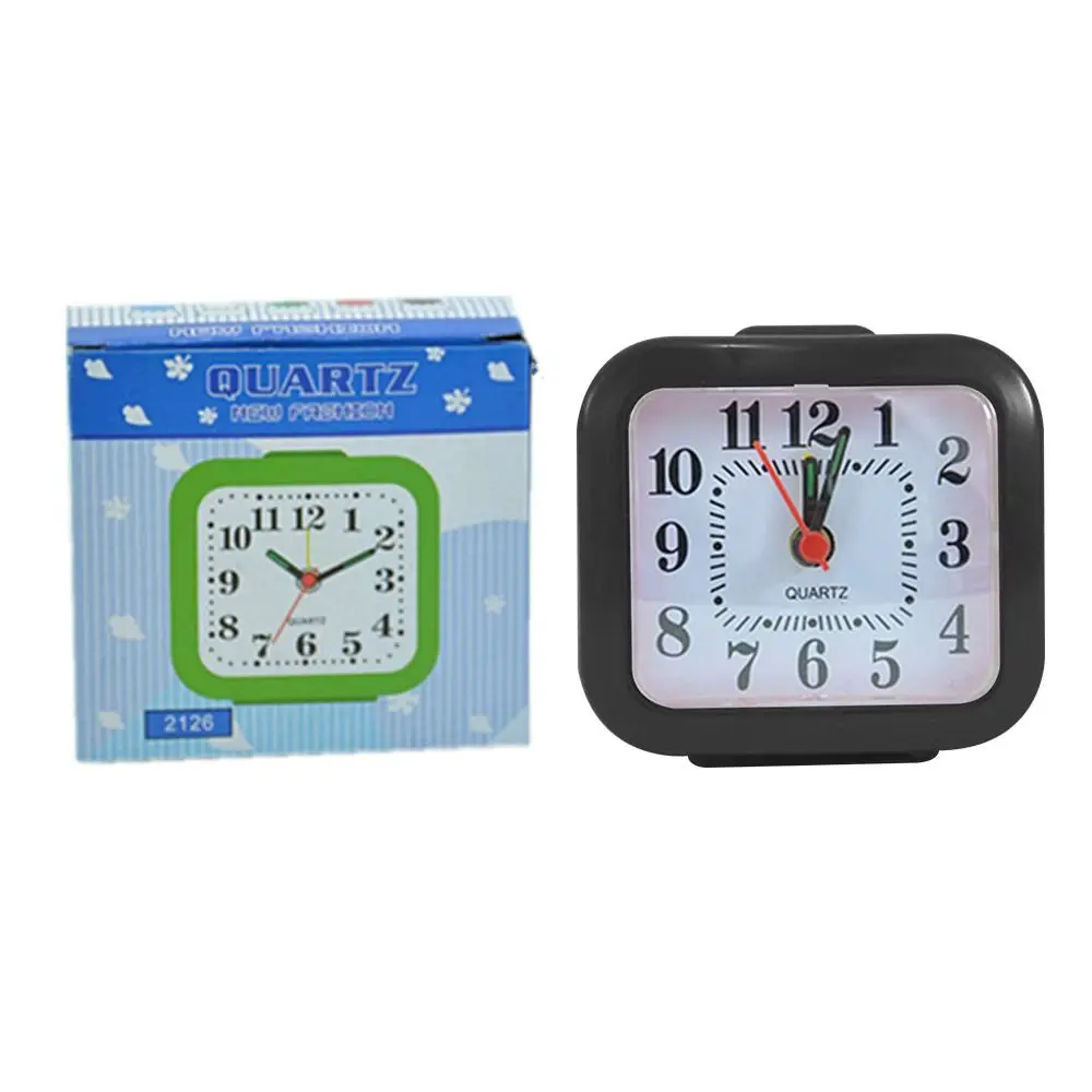 Bedside Small Silent No Tick Alarm Clock Quartz Battery Operated Wake Up Clocks Morning Alarm Clock Bedroom Desk Decoration