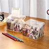 Korean Style Acrylic Photocard Storage Box Transparent Box Organizer with Dividers Top Display Case for K-Pop Cards Collection 1