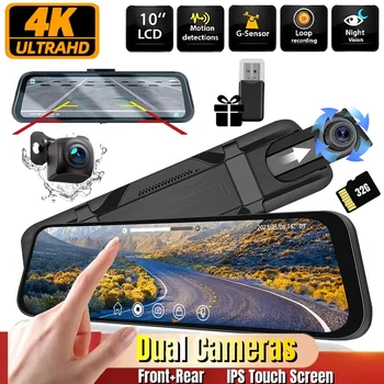 4K Rear View Mirror Dash Cam for Cars, 9.66 1