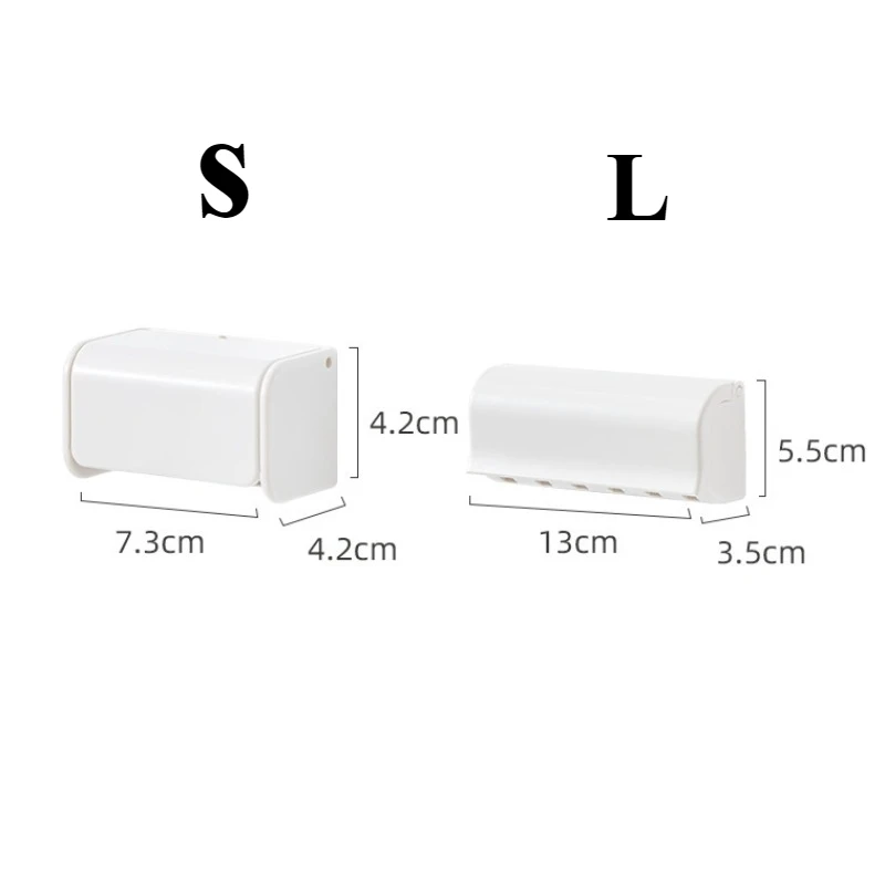 Wall-mounted Toothbrush Holder Shelf Bathroom Toothbrush Organizer Toothpaste Holder