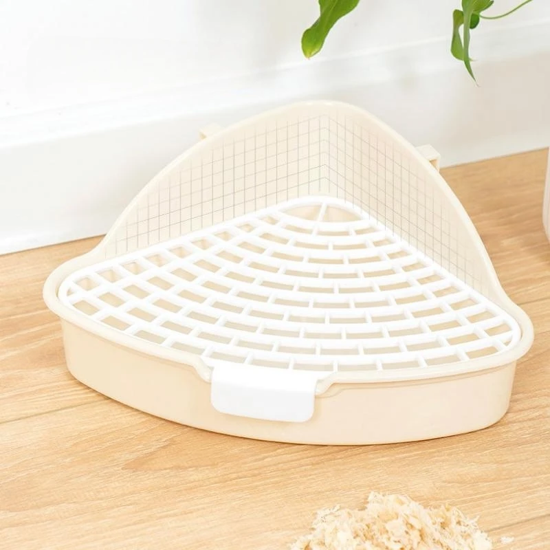 Pet Litter Box Medium Rabbit Bunnies Corner Toilet