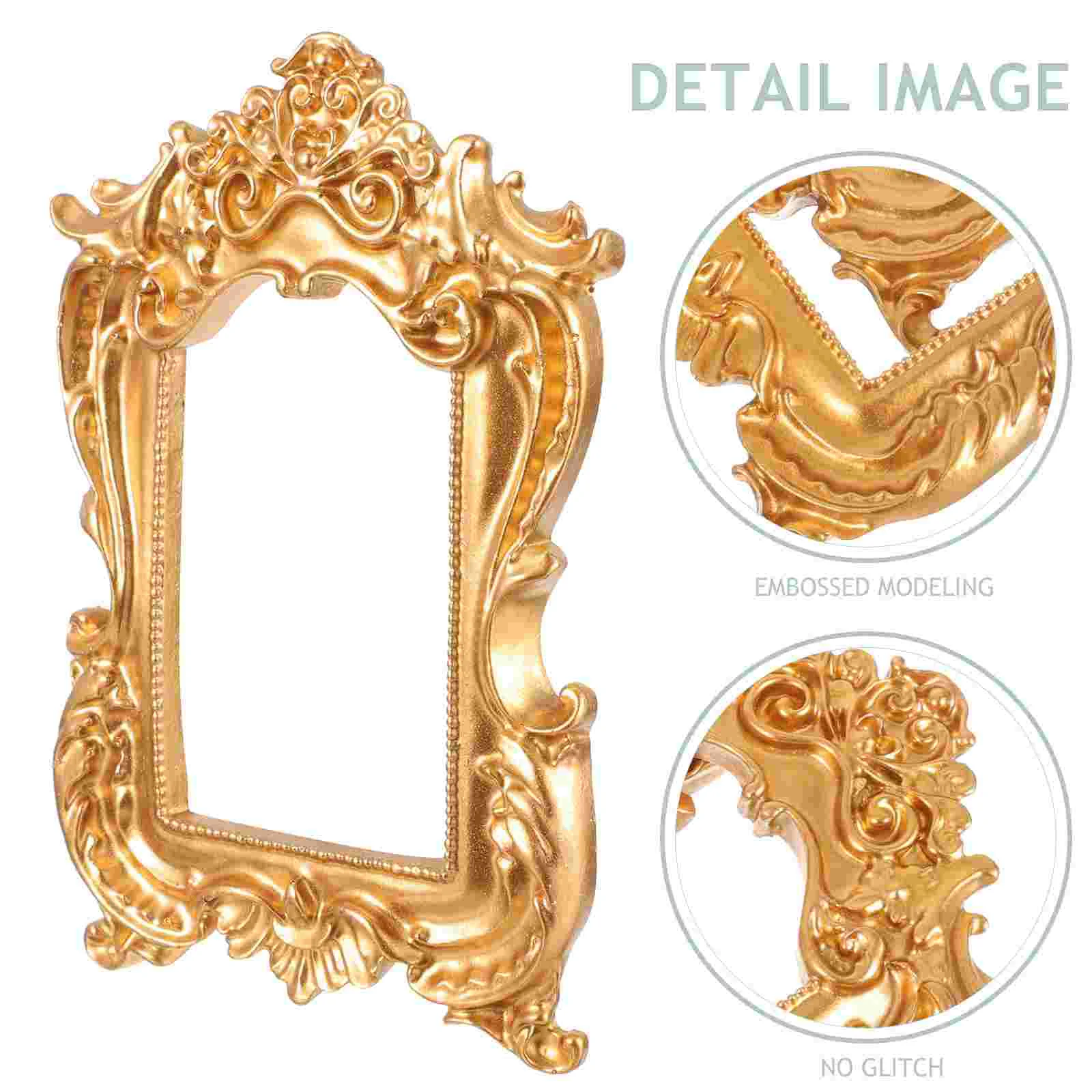 Photo Frame 2Pcs Small Photo Frame Mini Picture Display Shelf Vintage Resin Frames Antique Photo Frame Mini Vintage Frames Decoration