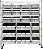 Steel Wire Shelving Storage Unit, Patented Organizer for Garage, Warehouse 1