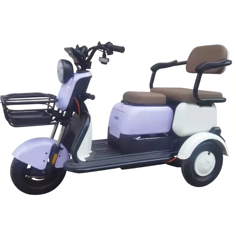 

China Cheap Two Seats Adult three Wheel Electric Tricycle bike With Motor for Passenger