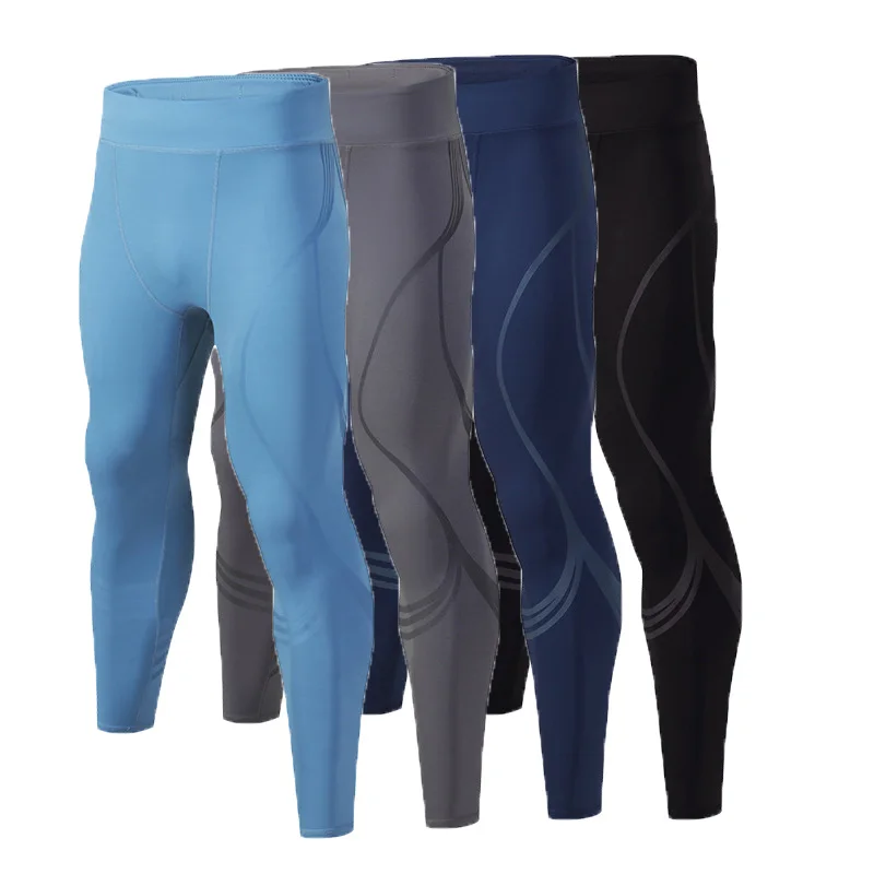 Summer Spring Autumn Men Running Tights GYM Pocket Pants Male Basketball Football Soccer Fitness Exercise Sport Long Leggings C5