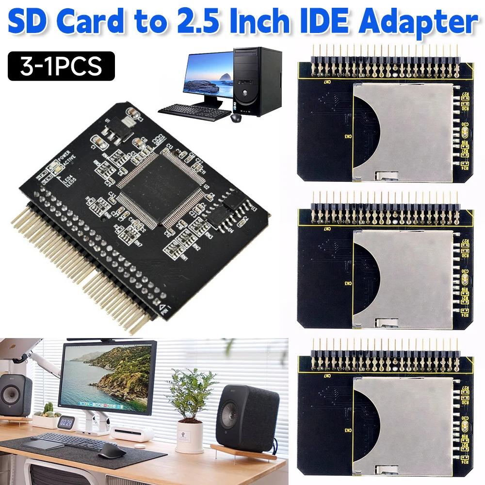 노트북용 SD 카드-2.5 인치 IDE 어댑터, SSD 메모리 카드 변환기, ID..