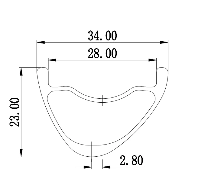 Asymmetric Carbon MTB Rim 29er 36mm Width 23mm Profile 30mm Internal Width Hookless Rim New Design carbon bike wheelset bike wheelset carbon wheelset