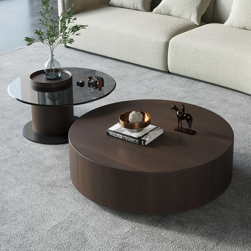 

Storage Round Coffee Tables Modern Luxury Design Coffee Table Organiser Glass Aesthetic Nordic Couchtische Household Products