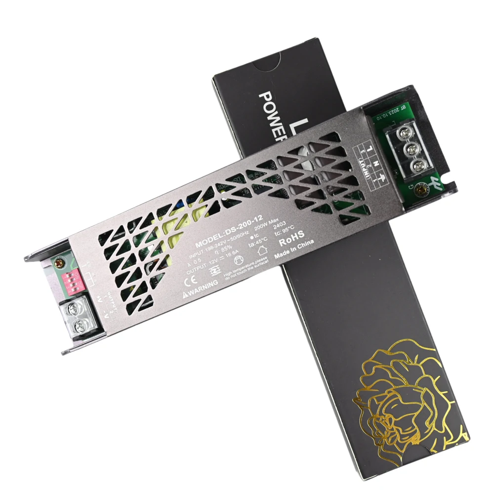 페이드 모드 LED 전원 공급 장치 음소거 조명 장치 DC 12V 24V 60W 100W 200W 변압기 디밍이 가능한 LED 조명 드라이버 전원 어댑터