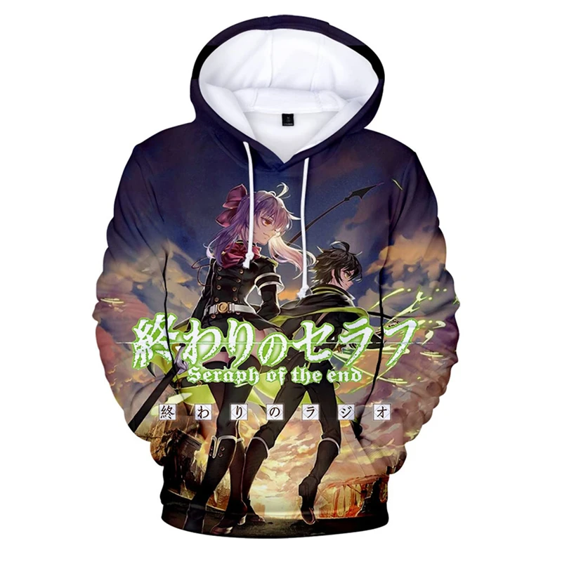 

New Hot Sale Seraph Of The End 3D Graphic Hoodie For Men Women Casual Tops Long Sleeve Girls Sweatshirt Hooded Mens Clothes