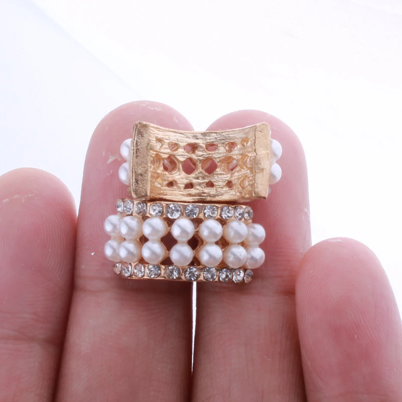 10PCS 10*20MM 세련 된 아치 모양 크리스탈 라인 석 단추 결혼식 꾸밈 라운드 진주 단추 장식
