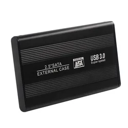 Compact 2.5 USB 3.0 External Hard Drive Enclosure with Cable - SATA (Black)