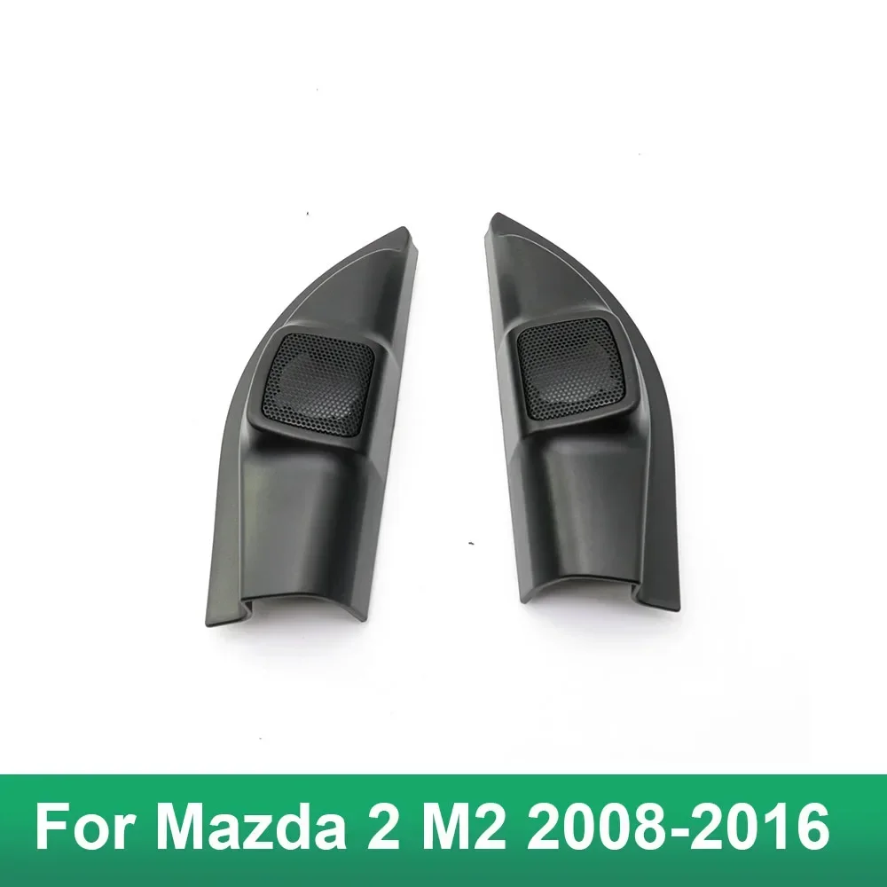 Car Tweeter Refitting Audio Door Angle Gum Speaker Cover Boxes Mounts 2PCS for Mazda 2 M2 2008 -