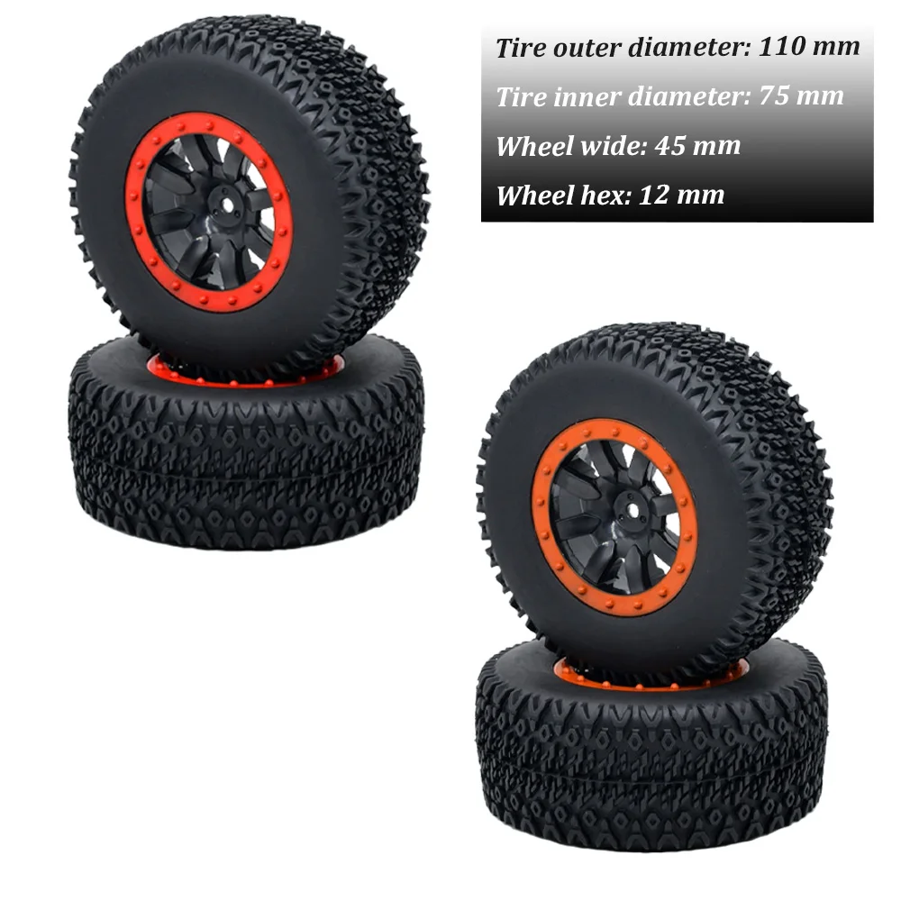 

ZD Racing 1/10 DBX-10 Slash Redcat HSP Desert Buggy Short Course Truck RC Car 110mm Tires Wheels 12mm Hub Hex 7542 7543