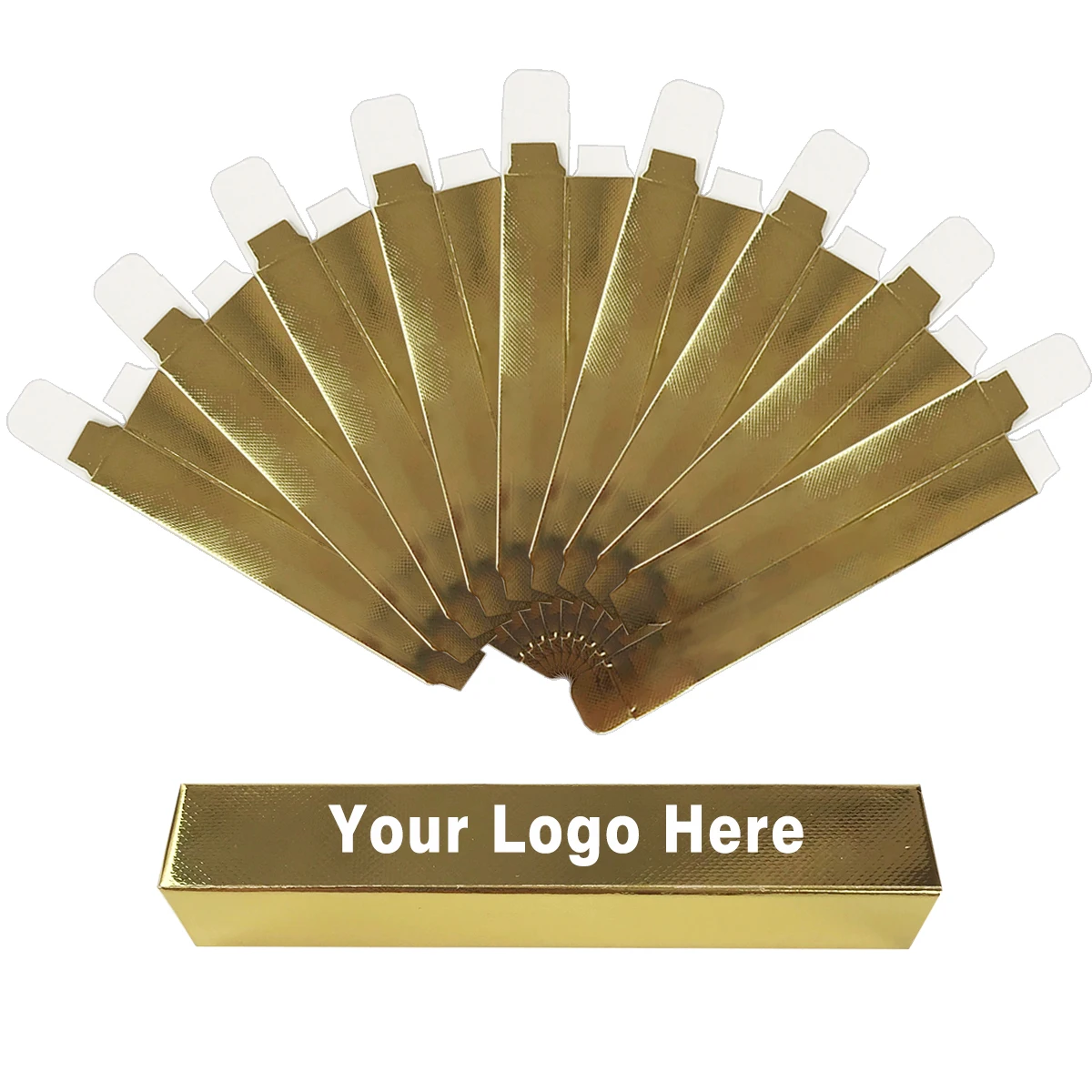 Folding Carton Custom Lip Gloss Boxes – Black & White Paper Packaging with Logo Printin... - SKU FCB11481 - UGI Packaging