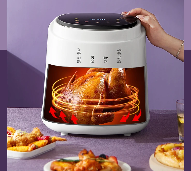 8L Air fryer household electric fryer large-capacity multi-function  automatic touch screen without frying new style