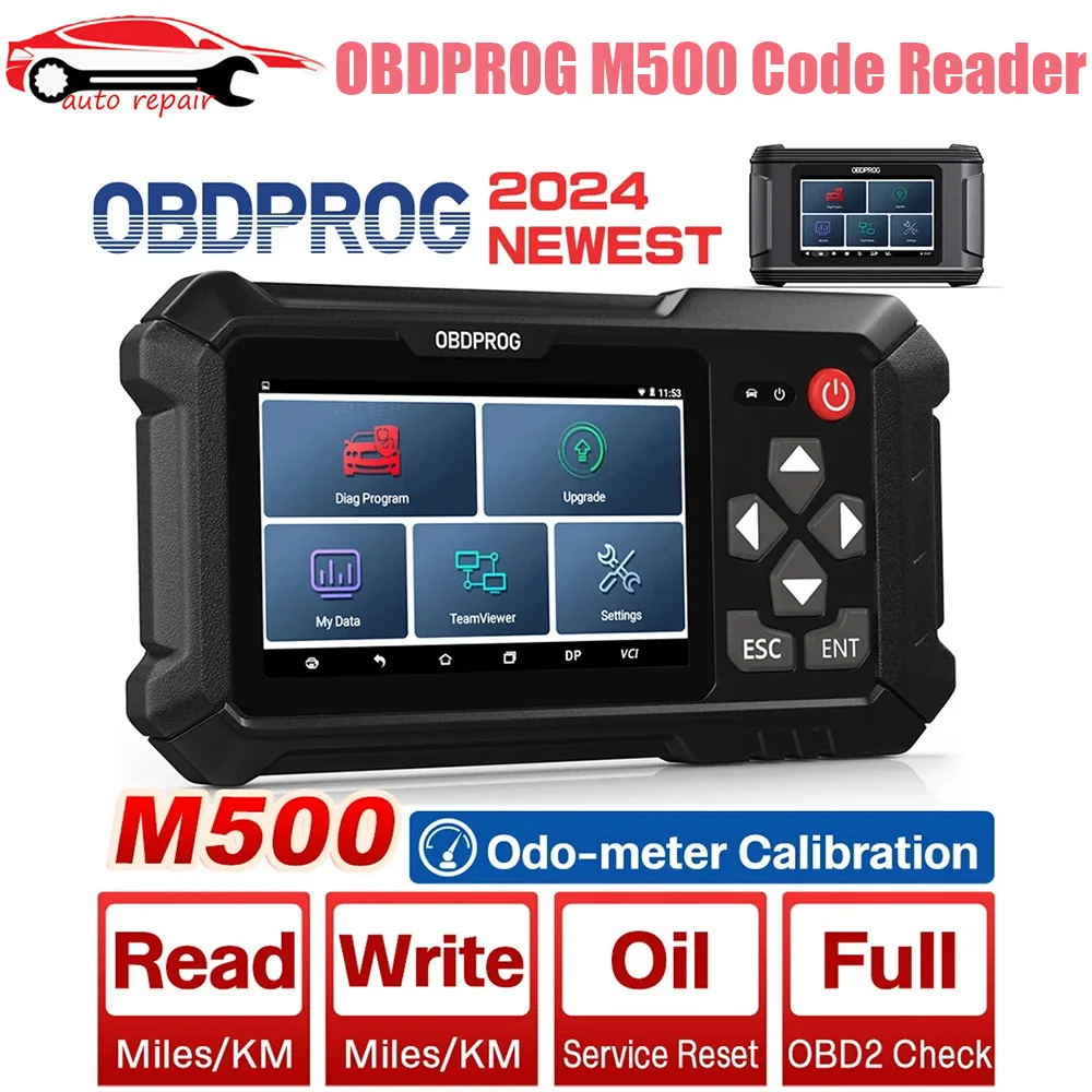 

OBDPROG M500 Car Cluster Calibration Tools OBD2 Diagnose Oil Reset Instrument Adjustment Tool Code Reader Automotive Scanner