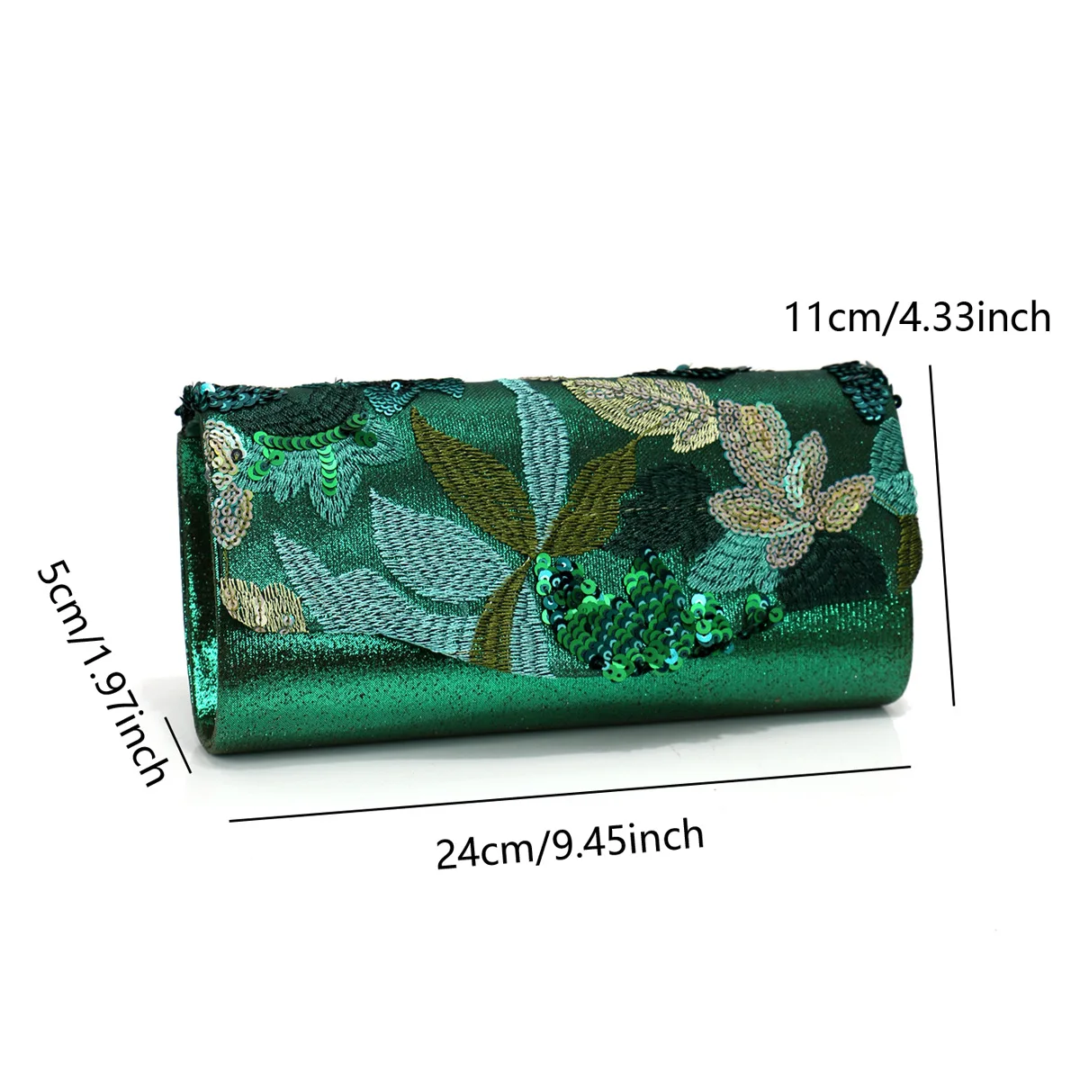 3222 dark green 200g polyester + embroidery sheet