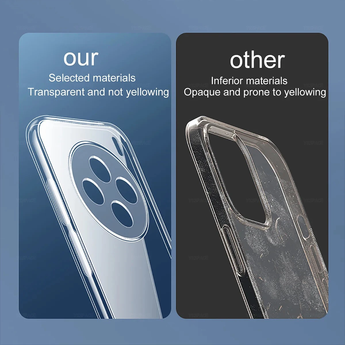 Shockproof Transparent Silicone Camera Lens Case - Ultra Thin Soft Phone Cover