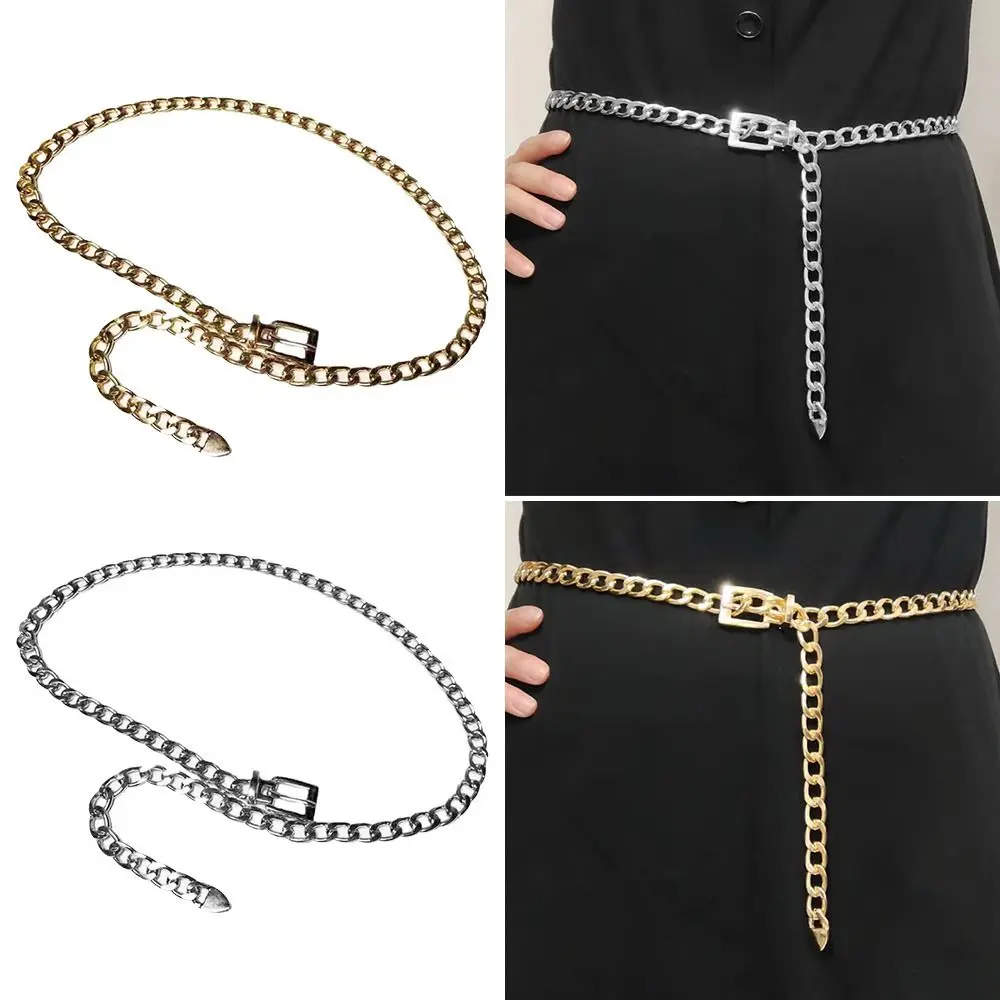 

Women Party Casual Luxury Design Waist Strap Trouser Dress Belts Gold Chain Belt Metal Waistband
