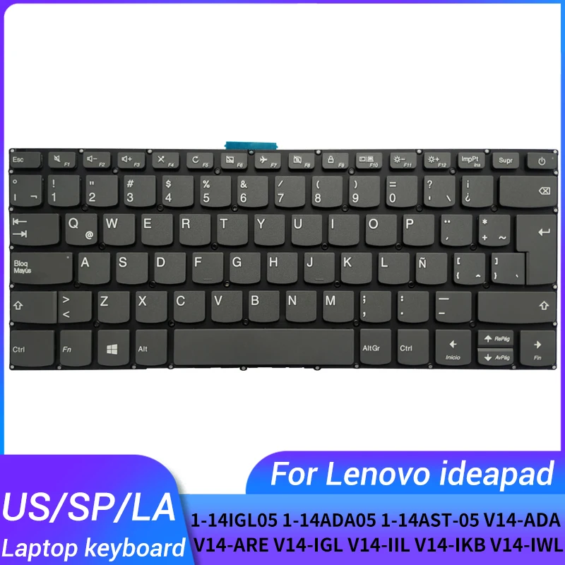 US/Spanish/Latin Laptop Keyboard for Lenovo Ideapad and V14 Series