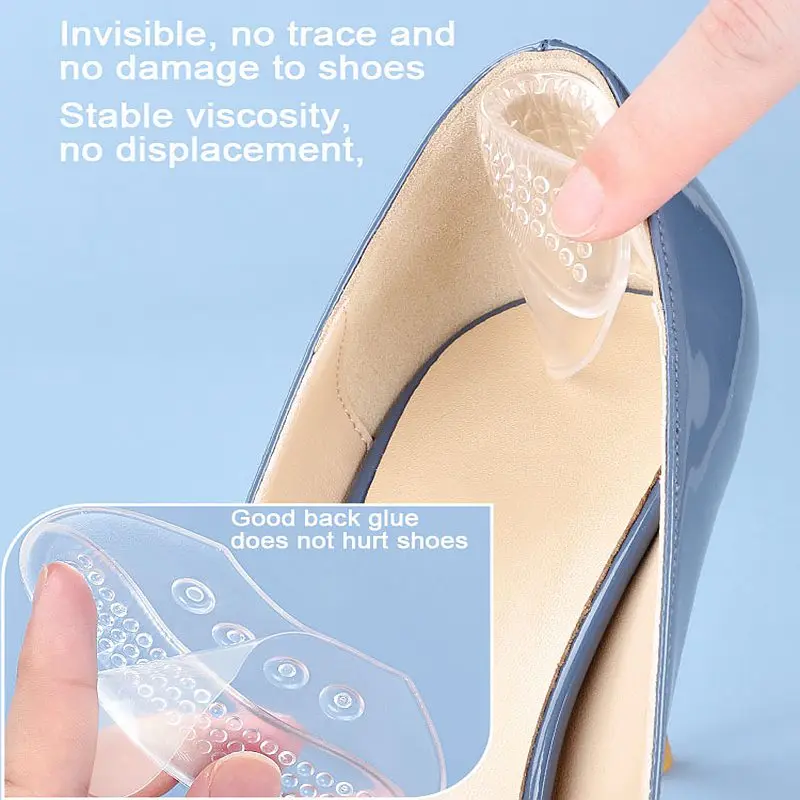 Silicone Heel Protectors Quality Womens Shoes Heel Cushion Foot Care Products Non Slip Shoe Pads for High Heels Shoe Insert