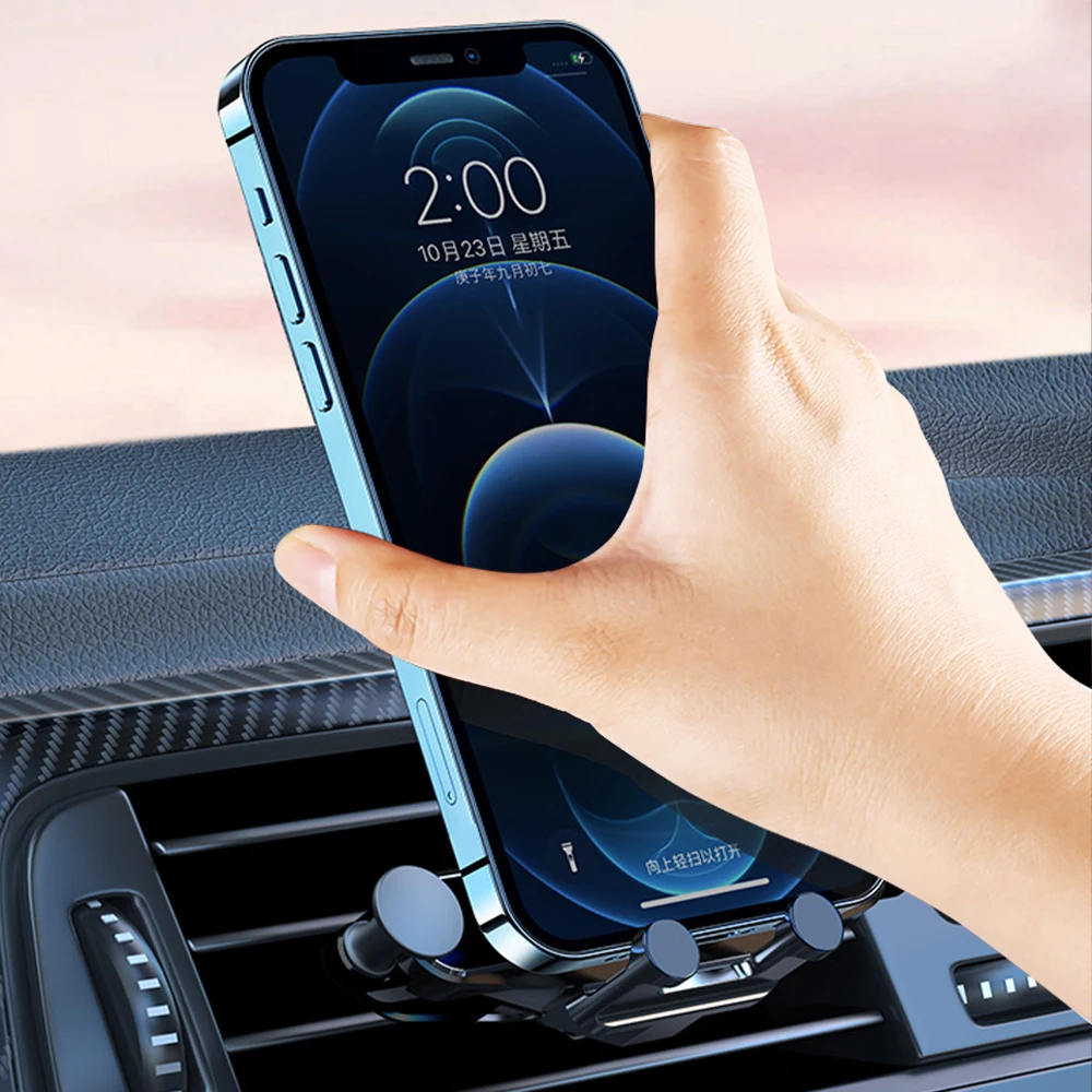 Gravity Car Phone Holder For Peugeot 208 207 308 206 307 407 2008 3008 5008  Rcz 508 301 408 406 607 4008 108 Rifter Accessories