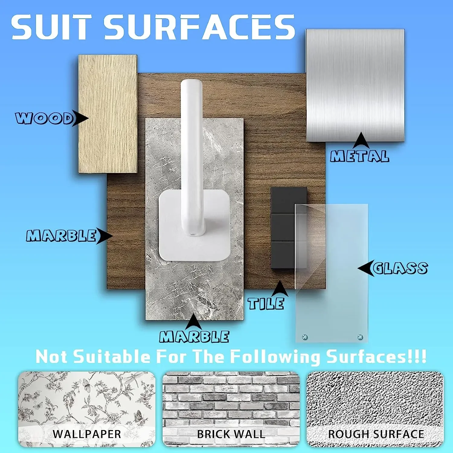 Ganci Portacappelli Da Parete In Acrilico Con Adesivo - Per Cappelli, Sciarpe, Cuffie E Accessori - Foto 3