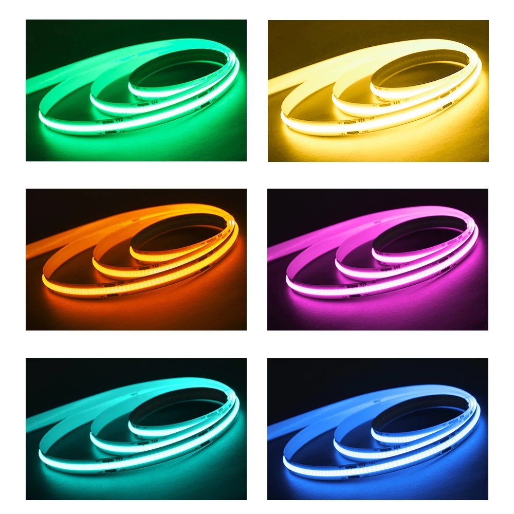 COB LED Strip Light High Density Linear Flexible Tape 480/528Leds/m Warm Nature