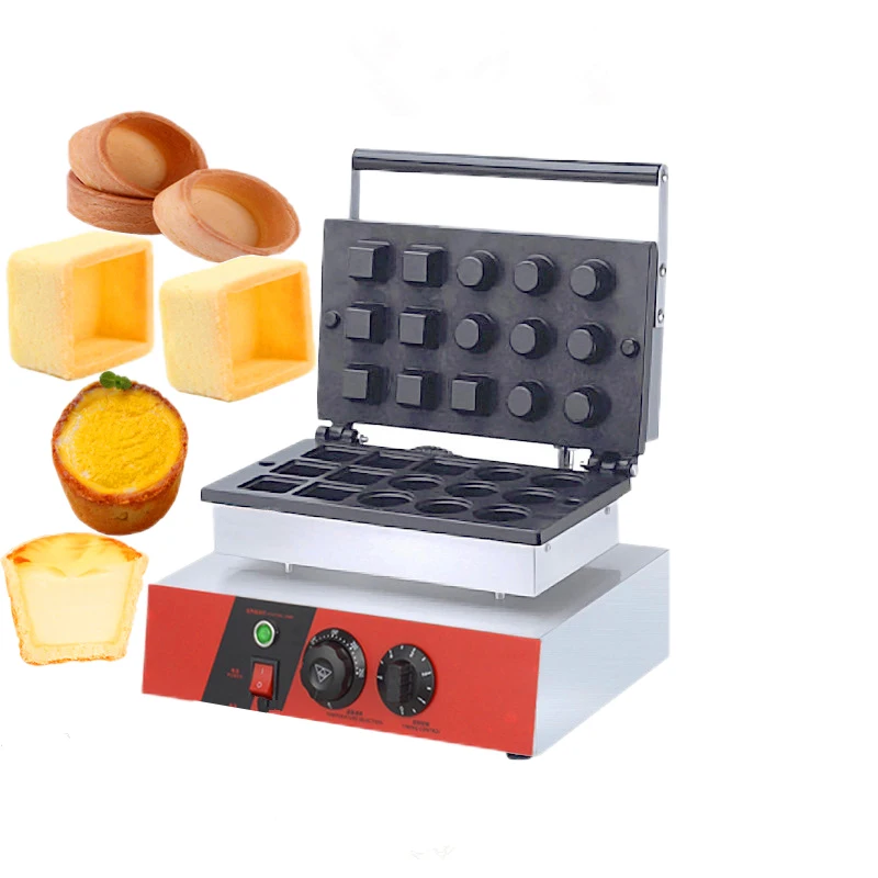 

TIMCO Non Stick Tartlet Maker 2 Shapes Commercial Cheese Egg Tart Machine Coco Tart Making Waffle Makers