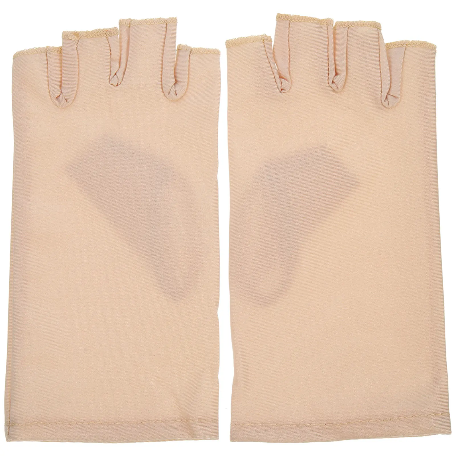 1쌍 손가락 없는 매니큐어 장갑 UV 차단 네일 램프용 재사용 가능 간편 세척 ..