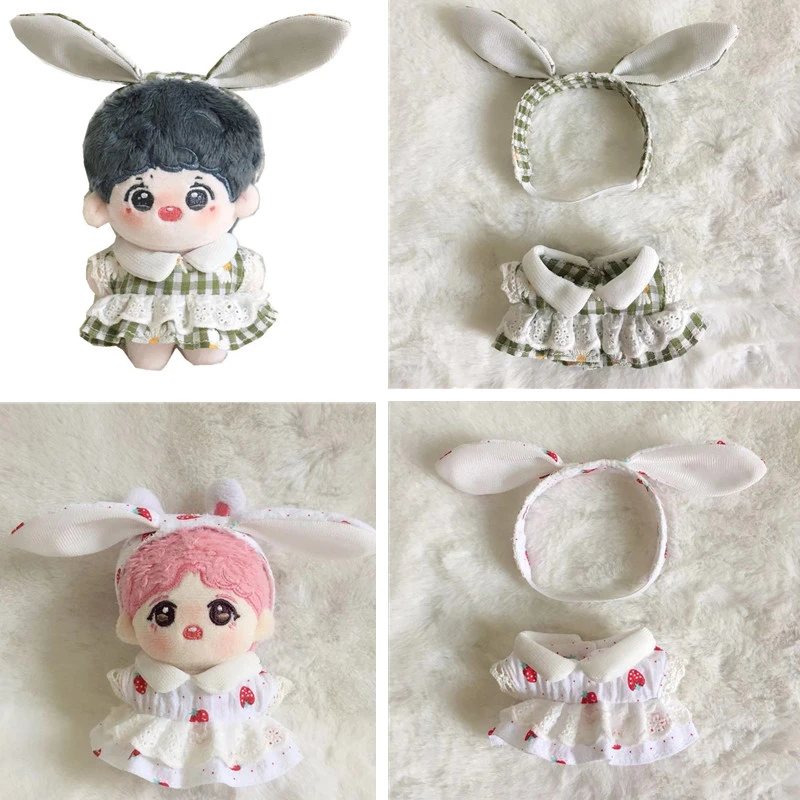 綿の人形の服10cm 手作りのレースのウサギの耳のバンド おもちゃのギフト 韓国のファッション Aliexpress