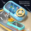 Children steering wheel driving simulation toys electric tabletop game consoles dodging racing Adventure Game Machine for kid 1