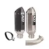 Slip On For VOGE Q250 2023 Motorcycle Exhaust Pipe 310MM Muffler Mid Link Connect Tube Silencer With DB Killer Stainless Steel