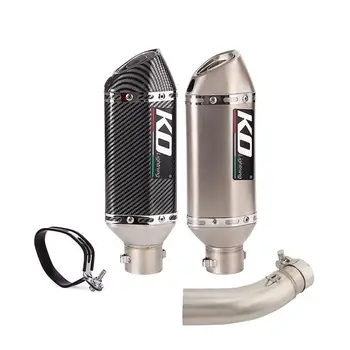 Slip On For VOGE Q250 2023 Motorcycle Exhaust Pipe 310MM Muffler Mid Link Connect Tube Silencer With DB Killer Stainless Steel