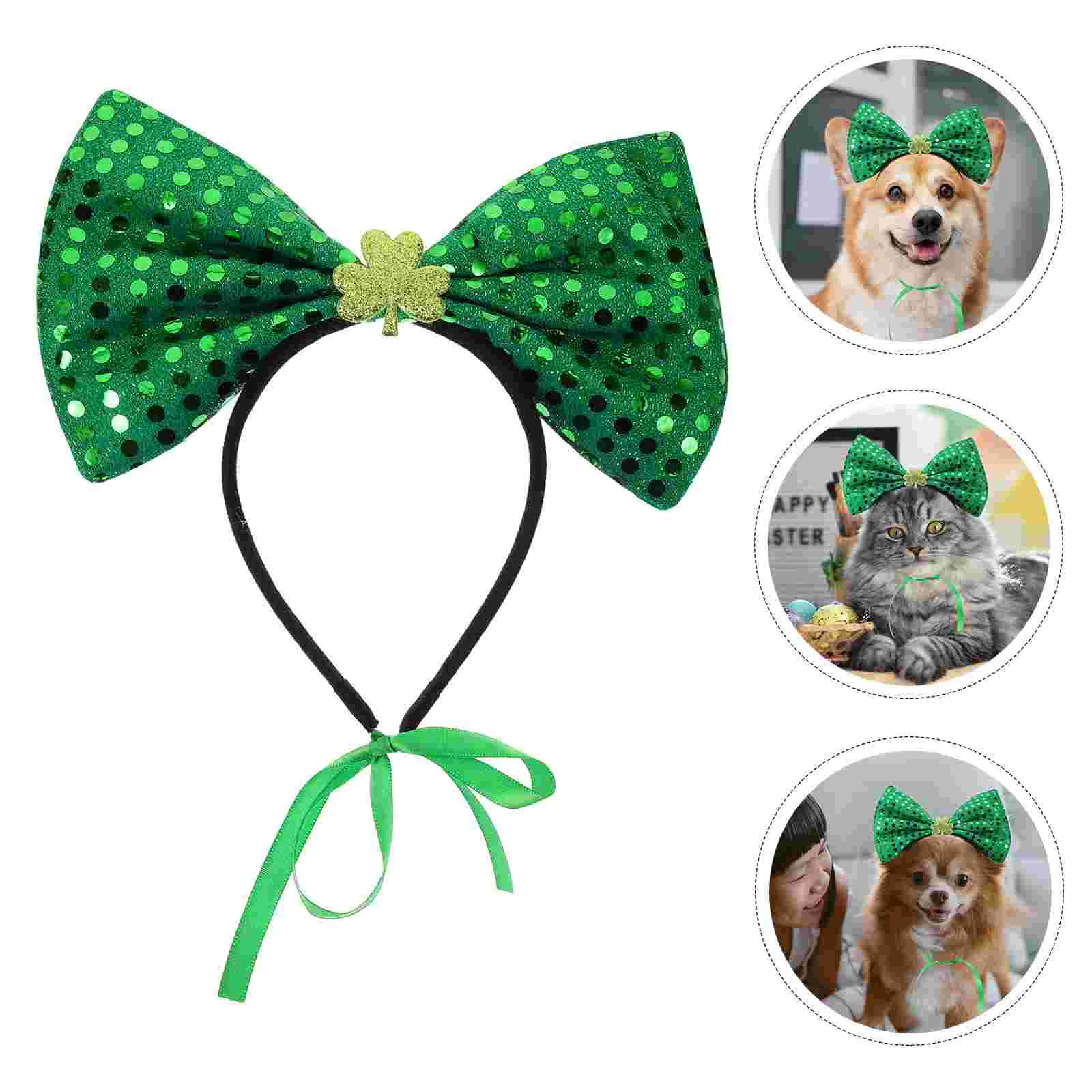 

Dreses Pet Hair Band St Patrick's Day Costume Headdress for The Dog Cosplay Headband Festival