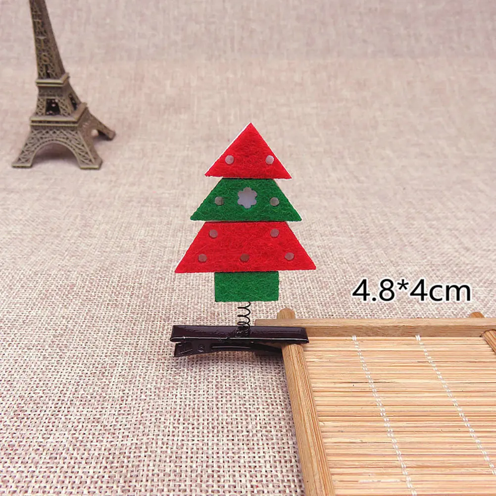 액세서리용 축제용 머리핀 클립 10개 리본 크리스마스