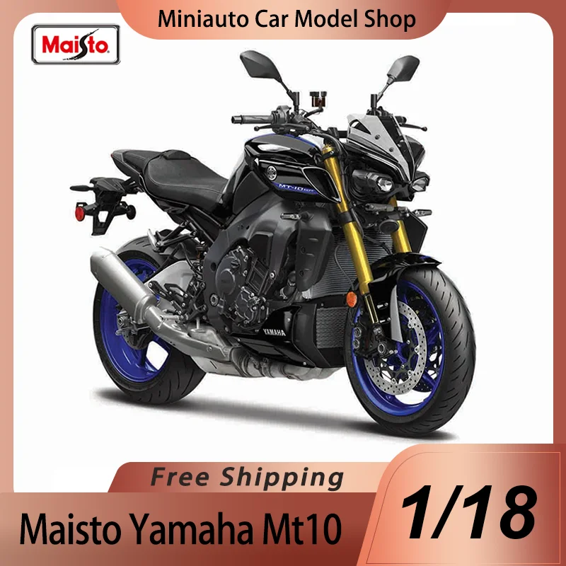 Modèle Réduit Moto Yamaha MT-10 SP 2023 à L'échelle 1:18 - Alliage Finition Réaliste - Idéal Collection Ou Décoration Bureau