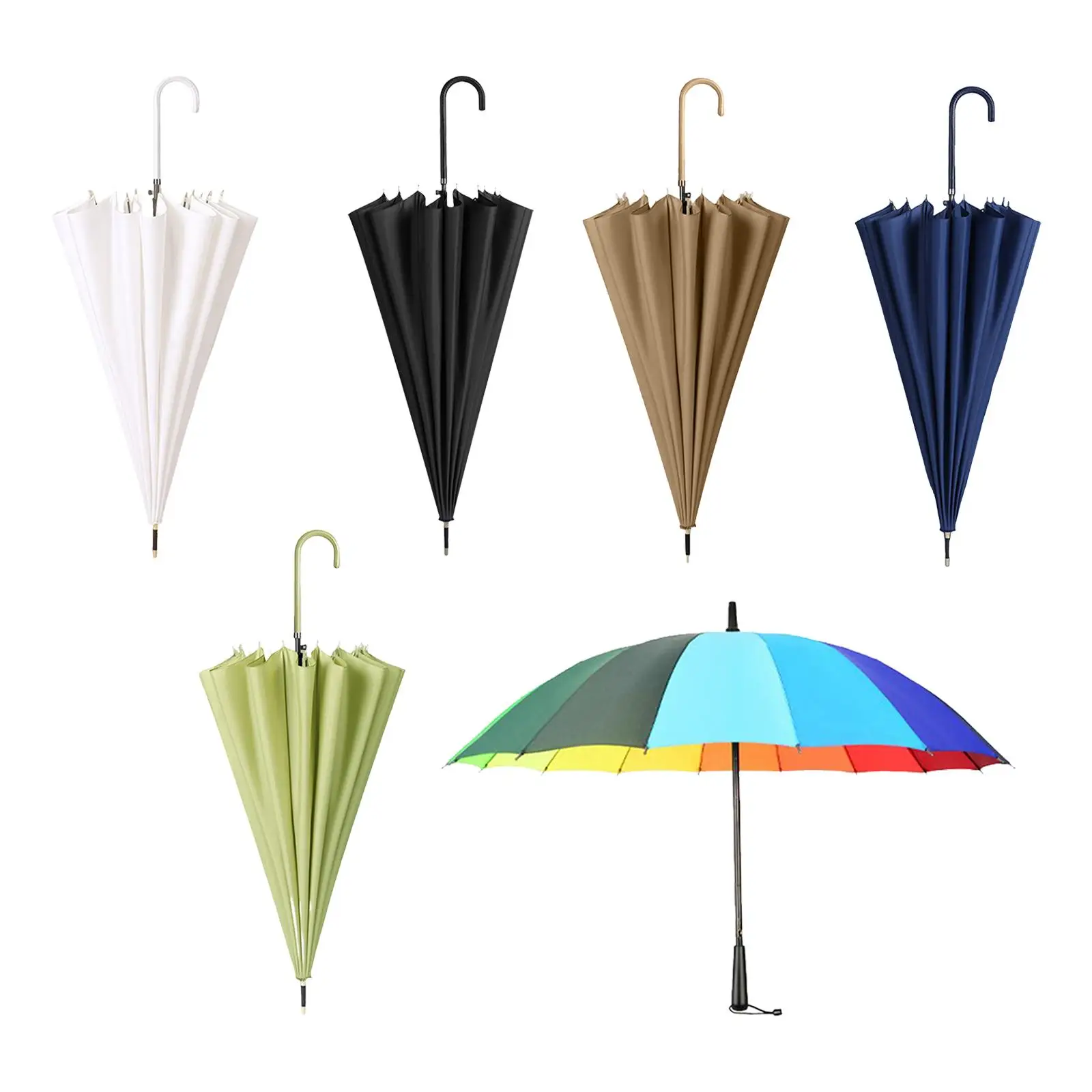 Long Handle Umbrella Waterproof Men Women Lightweight Travel Portable Umbrella