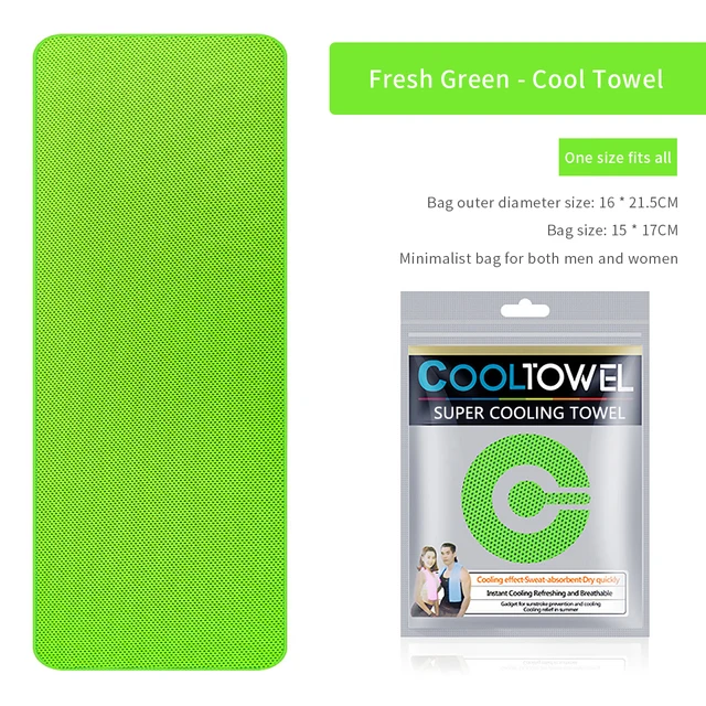 NEW Ice Silk Cooling Towel Fitness Fast-drying Towel Summer Ice Cooling Color Bag Independent Packaging Sports 6
