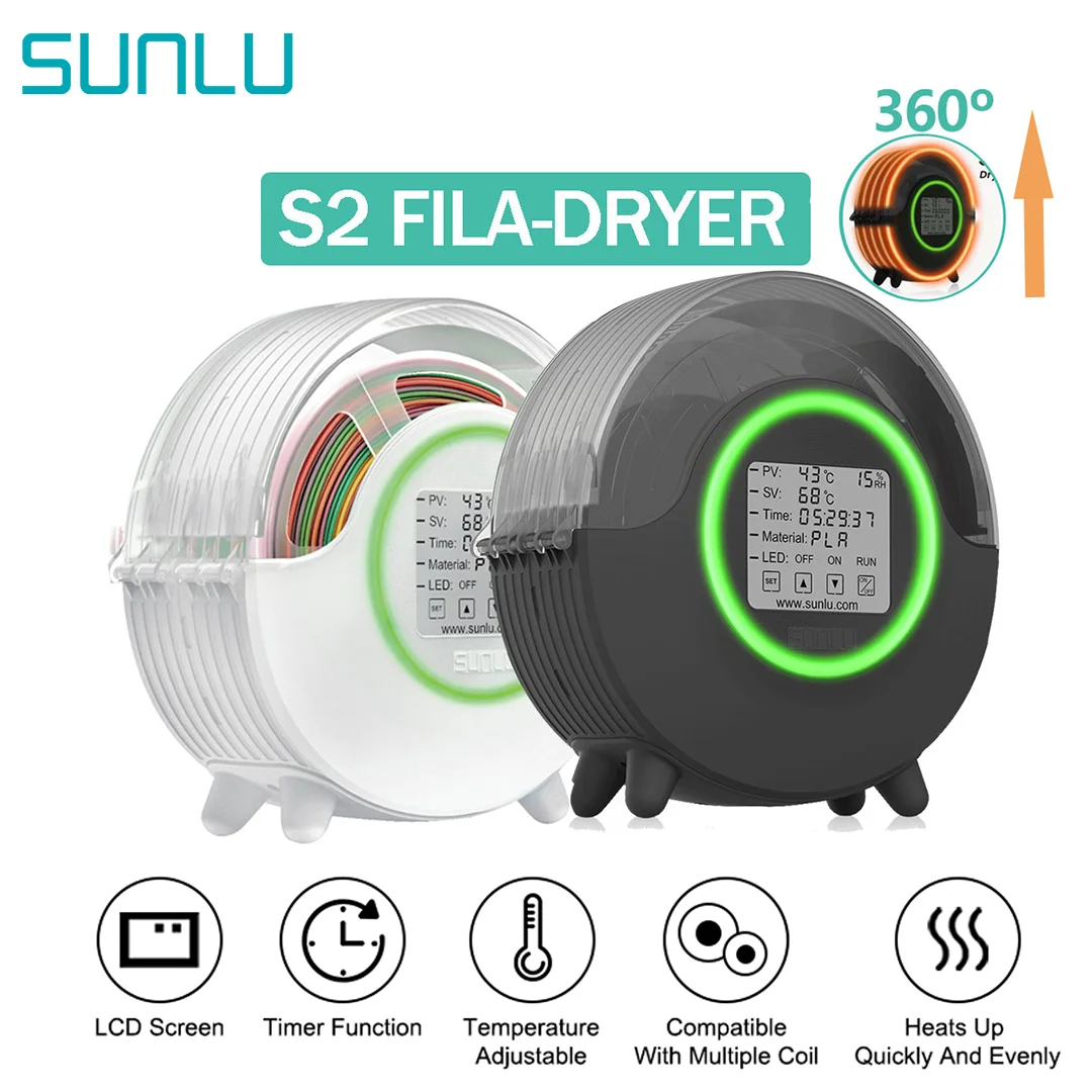 SUNLU FilaDryer S2 New Arrivals Printer 3D Filament Drying Box Kickstarter startup Storage Holder Dry Free Ship 3D FDM printer