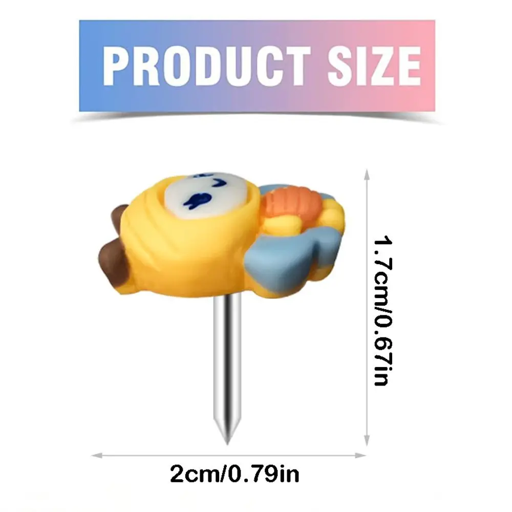 30Pcs 내구성 3D 꿀벌 꽃 푸시 핀 크리 에이 티브 DIY 보드 압정 간편한 설치 수지 코르크 보드 푸시핀 사무실 학교 용품
