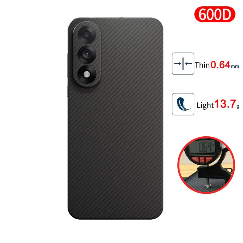 Ultra-Thin Black Kevlar Aramid Fiber Magnetic Protective Case – Slim & Lightweight
