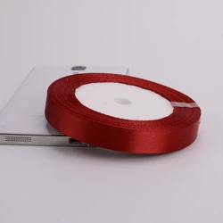 Wine Red Single Face Satin Ribbon - 25 Yards for Gift Wrapping and Crafts (12mm wine red)