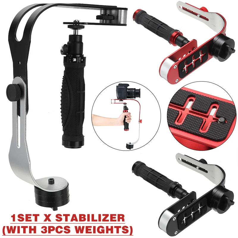 

Bow-shaped Handheld Steady for DSLR Cameras Camcorder Portable Aluminum Alloy Video Stabilize Anti Shaking Balance Stabilizer