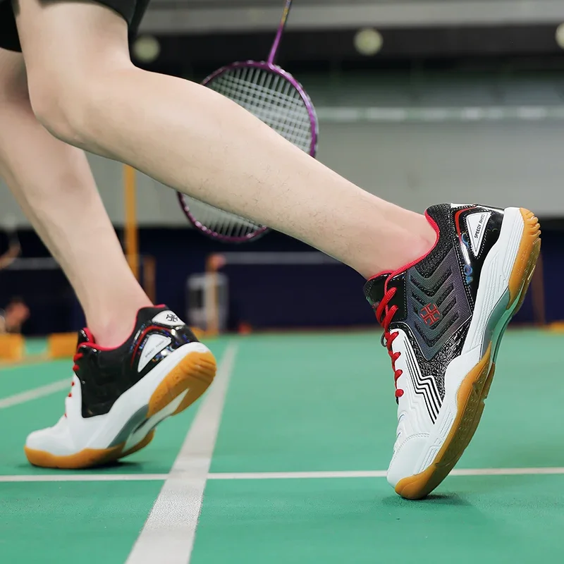 2025 New Professional Table Tennis Shoes Men Women Anti Slip Badmintons for Couples Blue Red Light Weight Badminton Sneakers 4